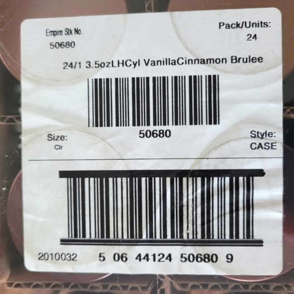 3/$5 Scented Glass Covered Jar Vanilla Cinnamon Brûlée 3.5oz Candles - Picture 8 of 13